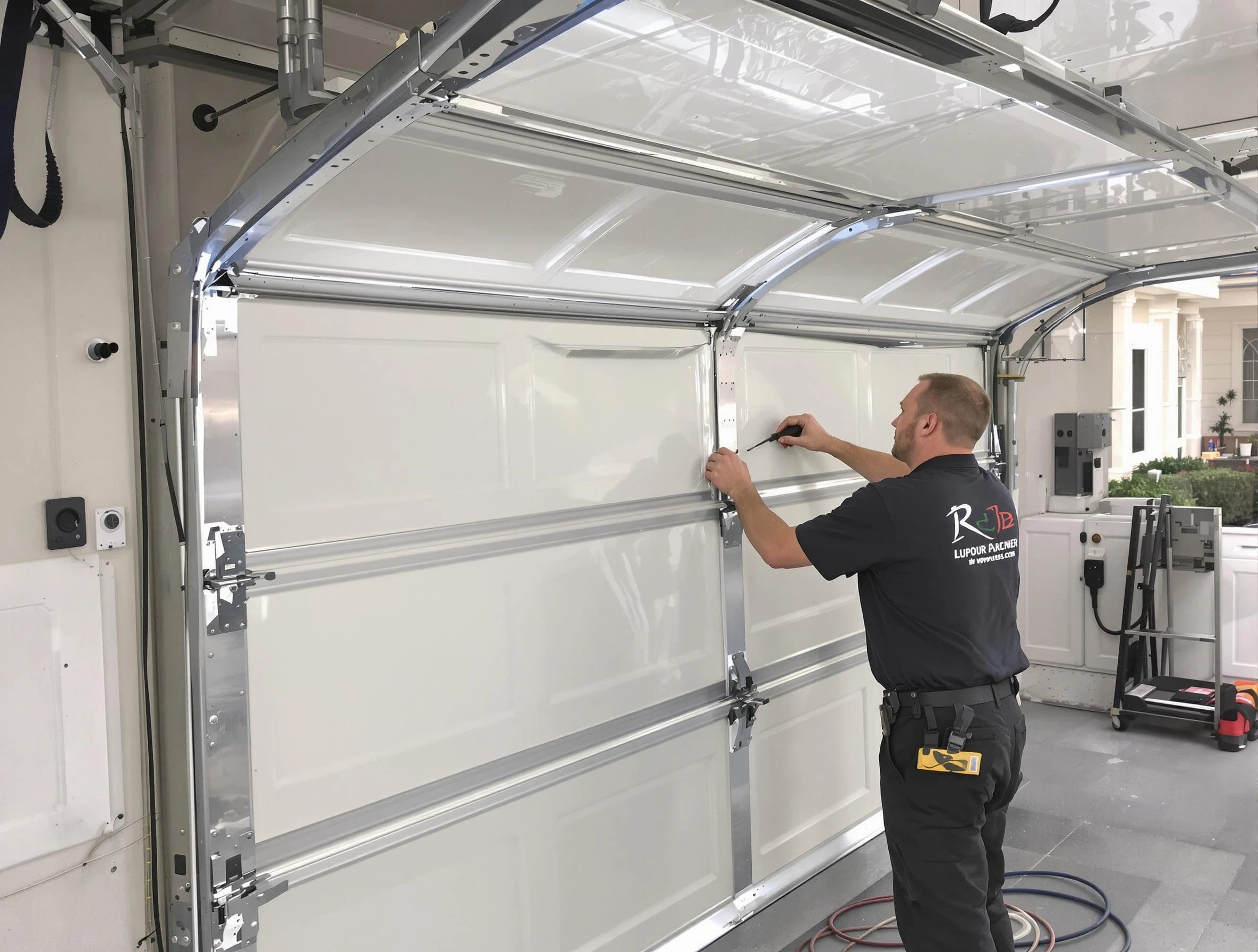 West Jordan Garage Door Repair professional performing panel repair in West Jordan