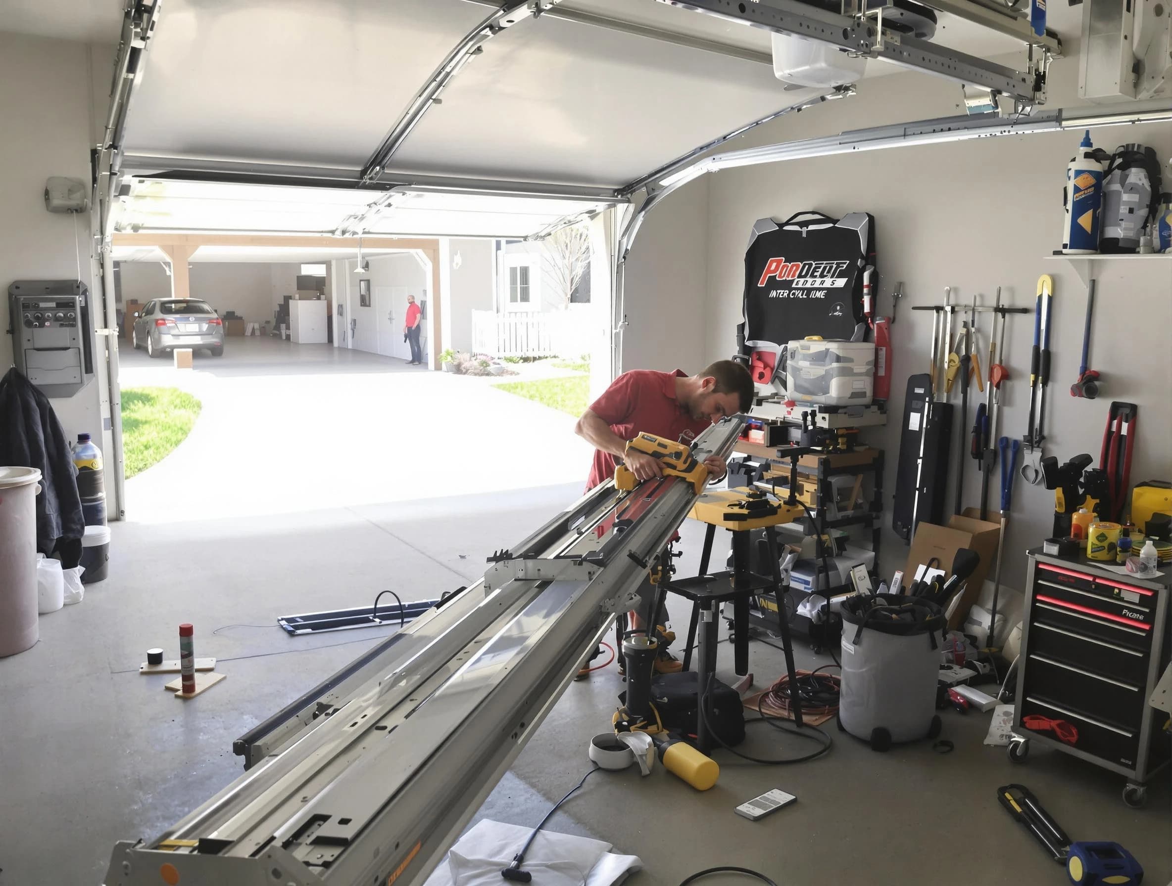 West Jordan Garage Door Repair expert performing track repair in West Jordan