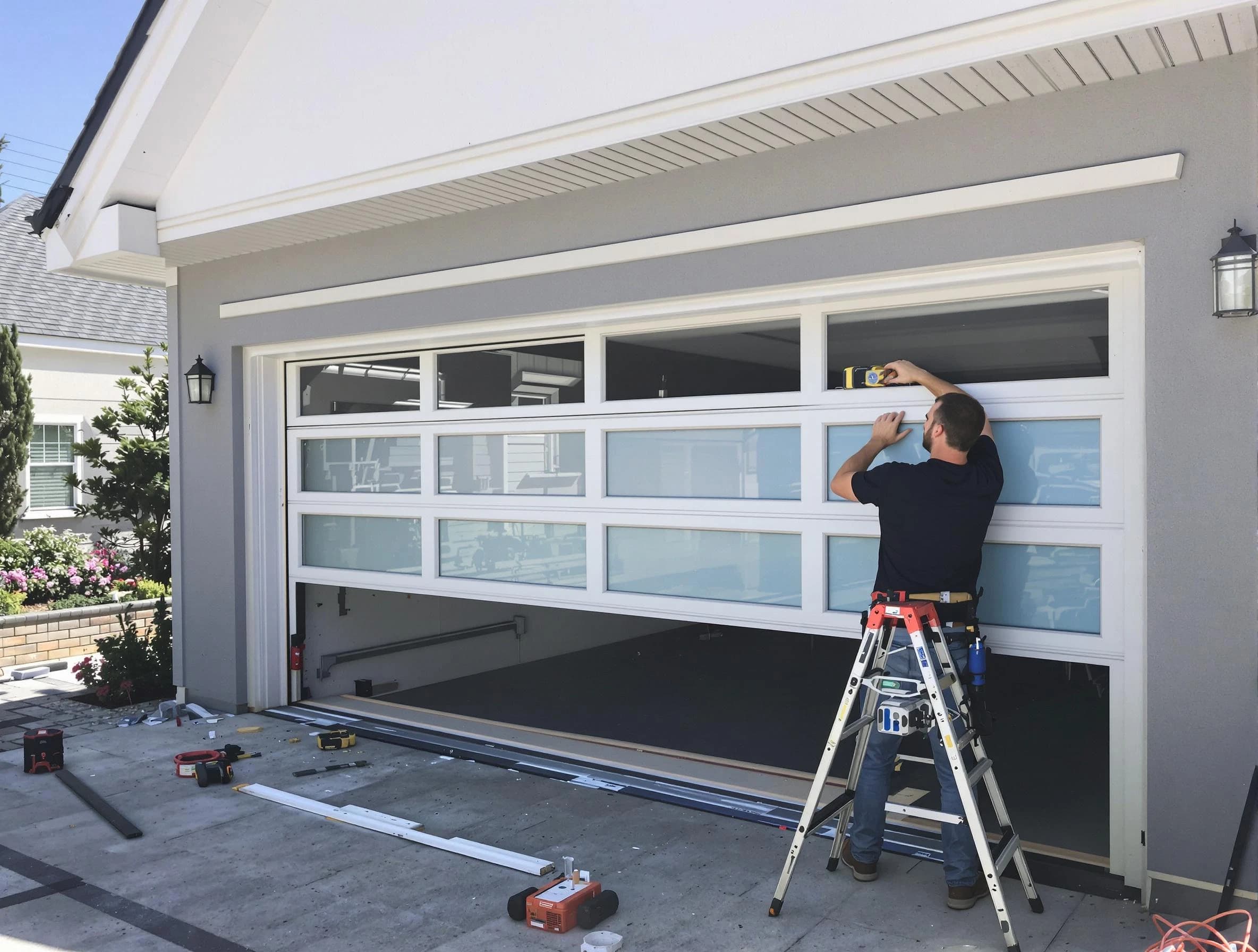 West Jordan Garage Door Repair team performing garage door replacement in West Jordan