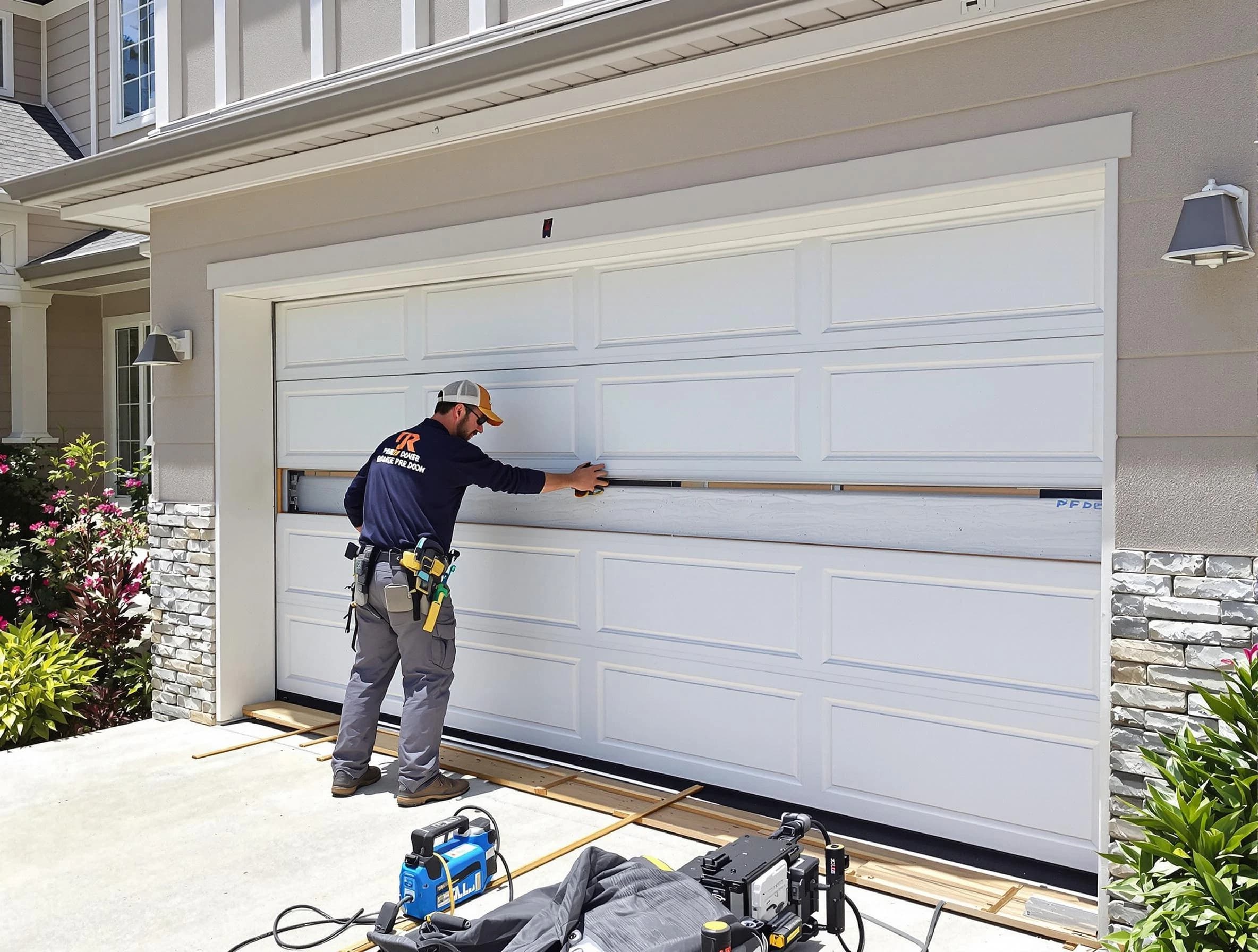 West Jordan Garage Door Repair team performing complete garage door replacement at West Jordan residence