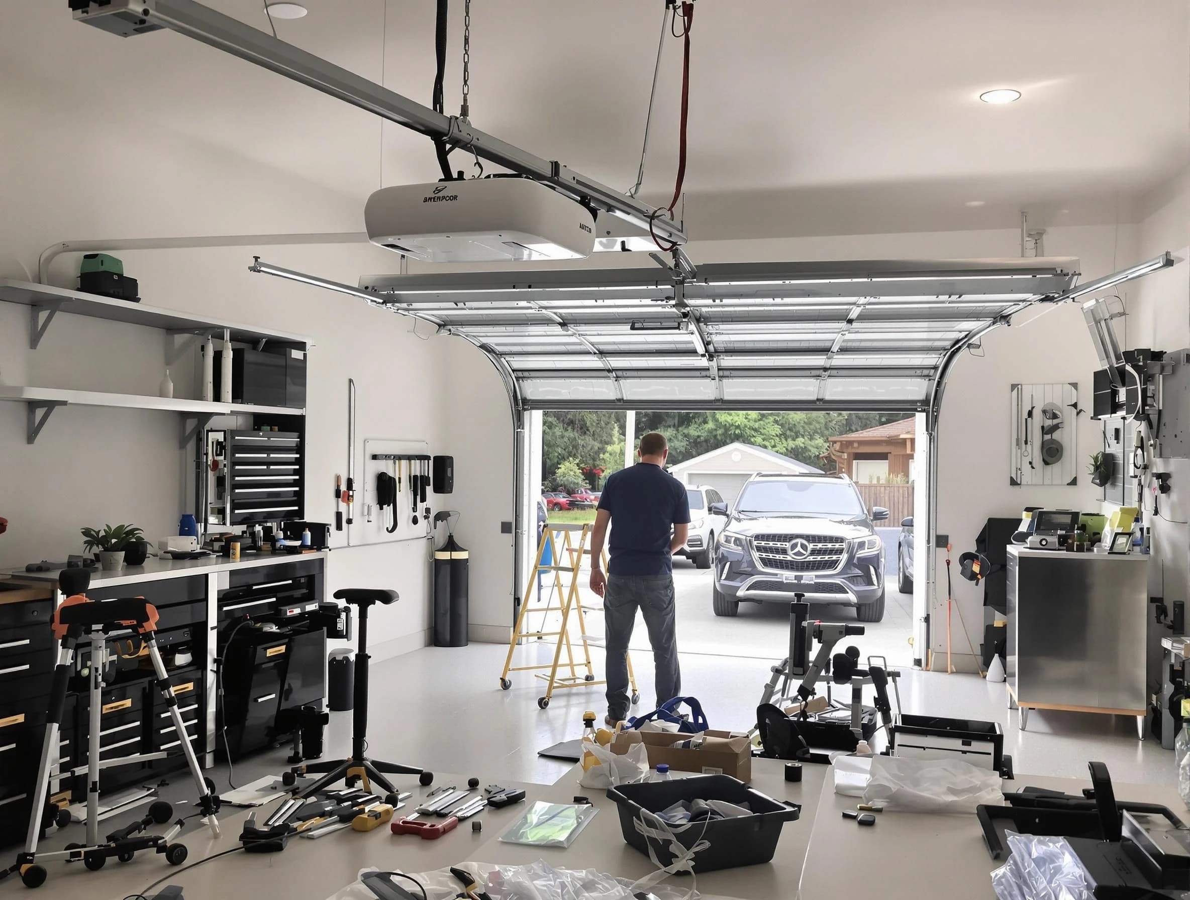 Garage door opener installation by West Jordan Garage Door Repair in West Jordan
