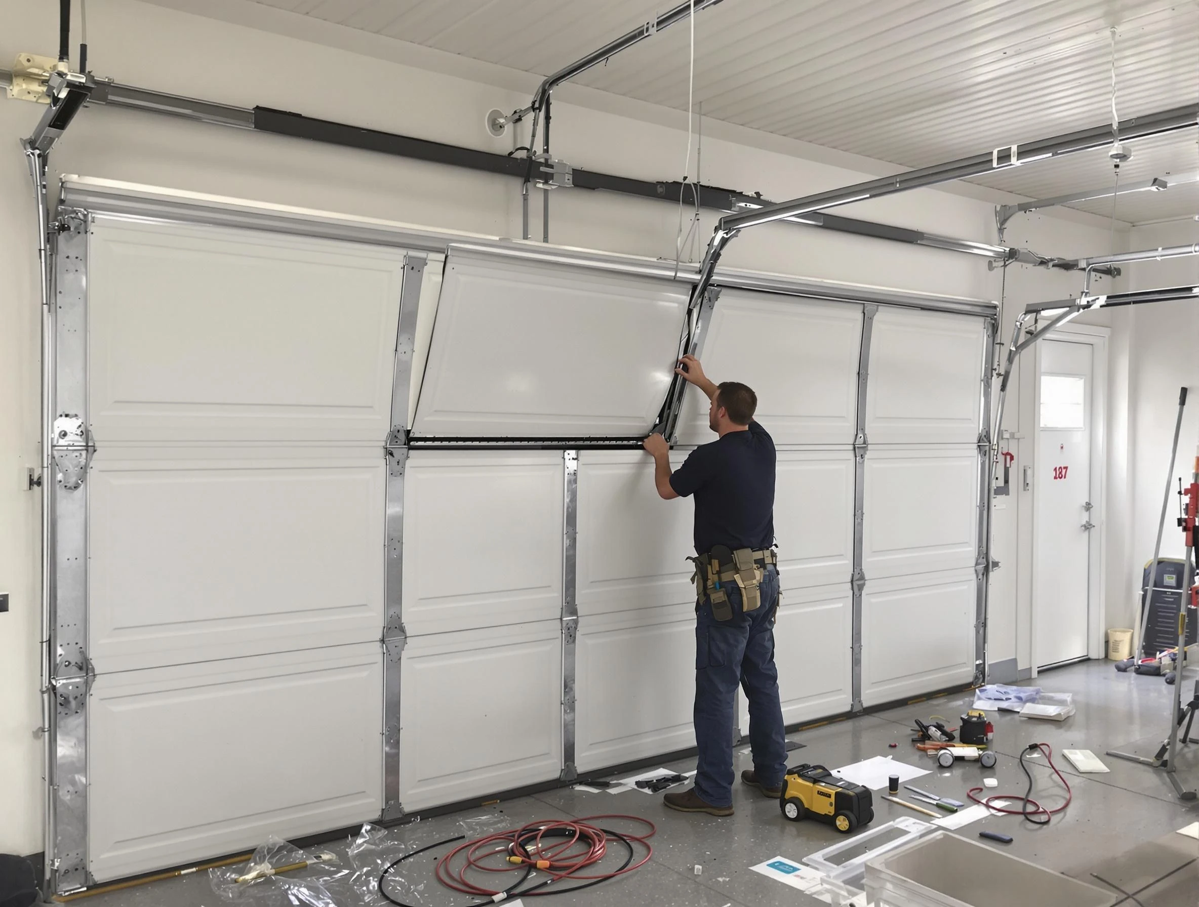 Garage Door Section Replacement in West Jordan