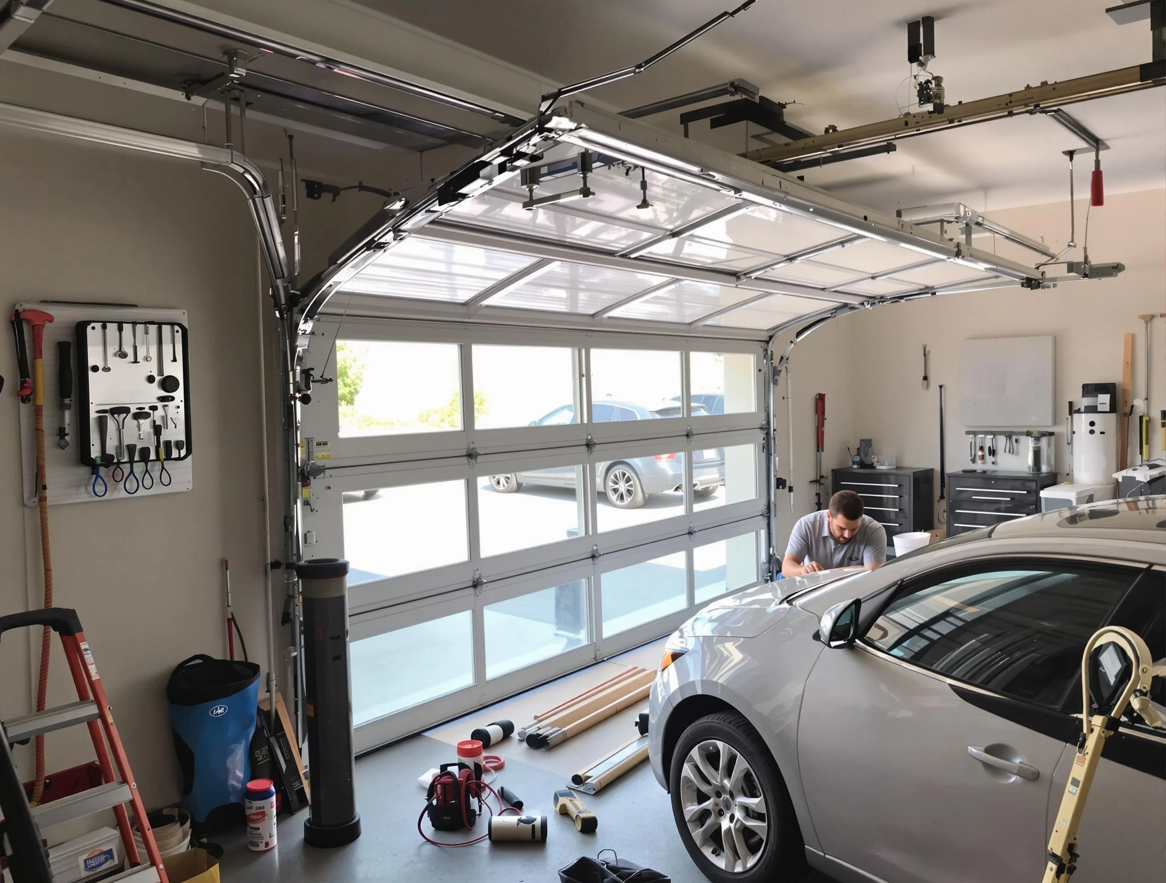 Garage door noise reduction service by West Jordan Garage Door Repair in West Jordan